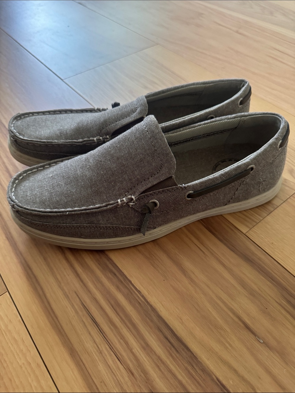 Margaritaville Men's Slip-On Canvas Boat Shoes in Gray